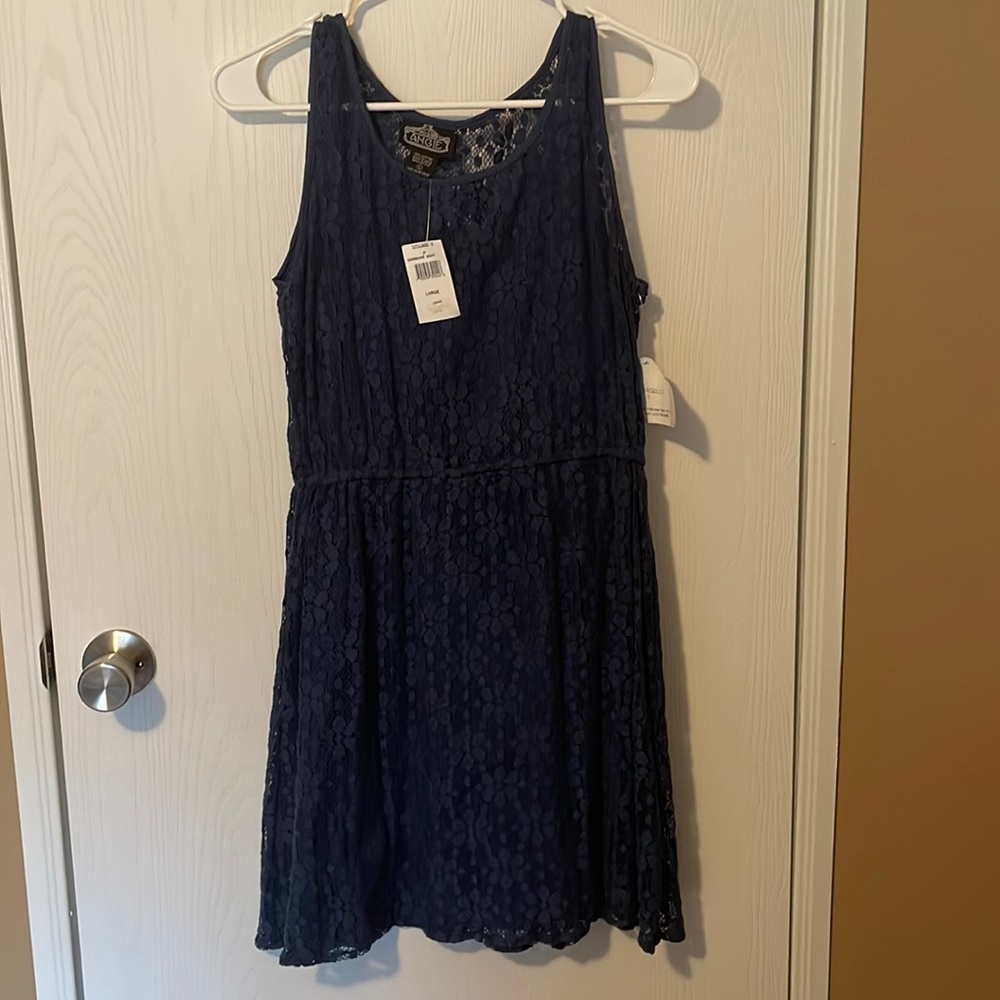 Angie Juniors navy blue dress